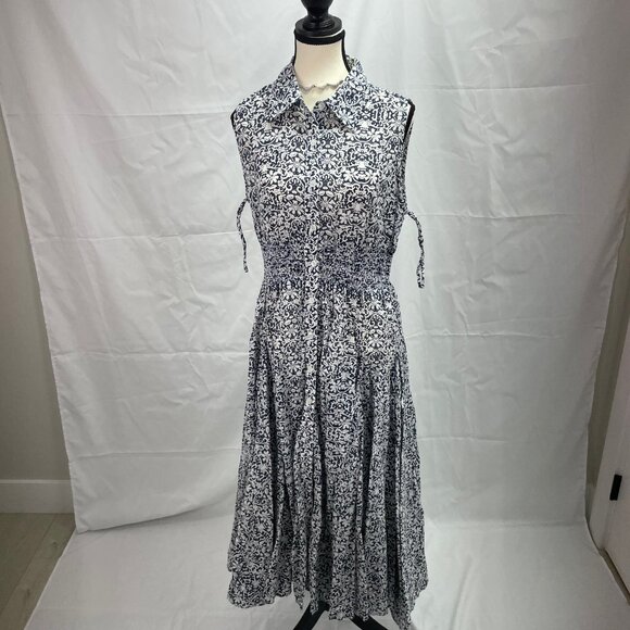 CHELSEA & THEODORE NWT Cotton dress flowy sleeveless - Picture 9 of 10